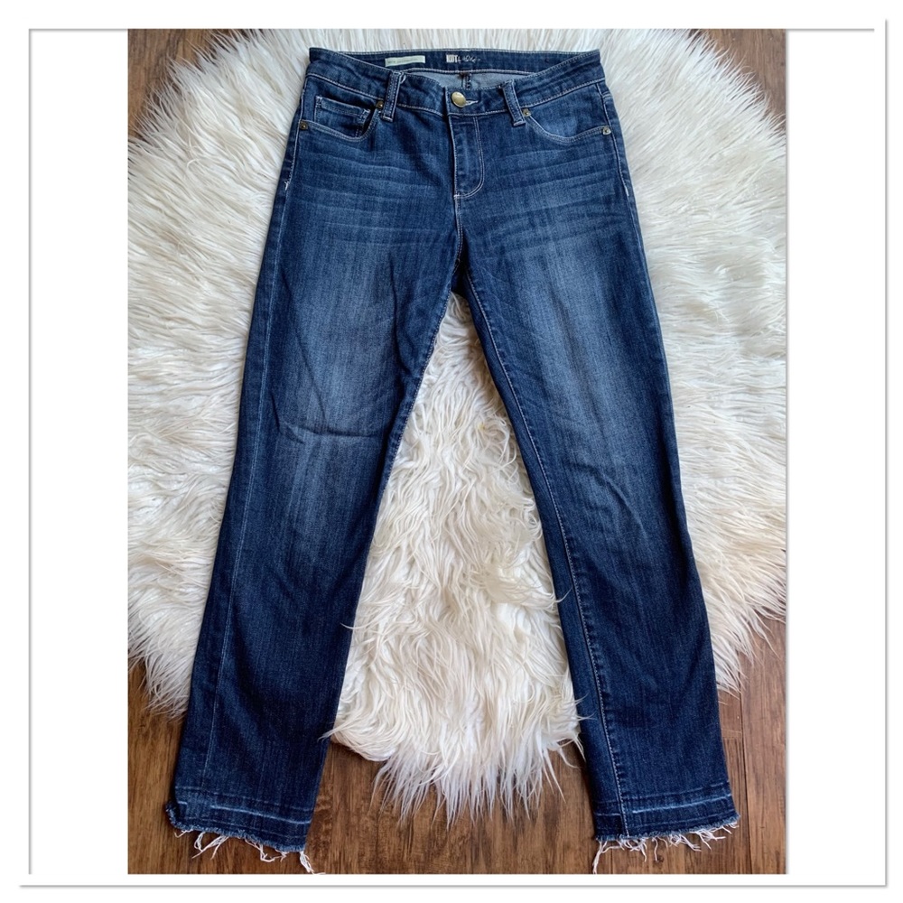 Kut from the Kloth Reese Ankle Straight Leg Jeans Blue Size 2